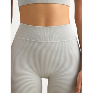 OEM Solid Yoga Wear Set Supplier Nylon Spandex <b>Scrunch</b> <b>Leggings</b> Eco-Friendly Quick Dry Breathable High Waist Custom Logo Design - Product Image 6
