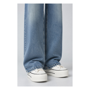 Blue acid wash denim <b>jeans</b> for men and <b>women</b> stylish casual fashion streetwear <b>vintage</b> inspired comfortable everyday trendy fits - Product Image 3