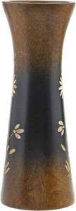 Jarrón de Flores de Madera de Mango Marrón de Lujo, Jarrón de Madera Alto Hecho a Mano para Decoración Moderna del Hogar - Product Image 2