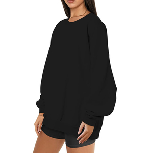 เสื้อฮู้ดดี้โอเวอร์ไซส์สำหรับผู้หญิง ผ้าฟลีซหนานุ่ม สวมใส่สบาย ดีไซน์ลำลอง เป็นมิตรต่อสิ่งแวดล้อม สไตล์สตรีทแวร์ - Product Image 3