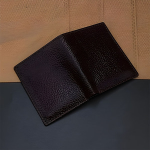 Chocolate Brown Cowhide Billfold Minimalist Credit <b>Card</b> Wallet Lightweight Everyday Cash Pouch Wholesale Travel <b>Folder</b> For Men - Product Image 5