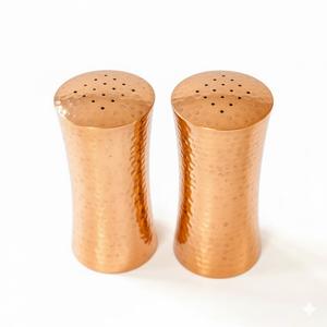 Salières et poivrières martelées en laiton antique, élégantes boîtes à épices en métal doré, décoration moderne pour cuisine et table à manger - Product Image 6