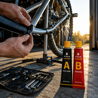 Colle époxy AB transparente à prise rapide 20g+20g pour étiquette privée, mélange 1:1, pour remplissage de joints, réparation de vélos, automobiles et bricolage, tubes en aluminium