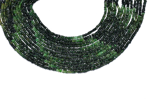 Perles de tourmaline verte naturelle de qualité supérieure, facettées, rondes, 3-3,5 mm, 14 pouces, pour la fabrication de bijoux - Product Image 5