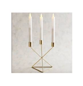 Look classique tendance qualité et bougeoir en métal et support fait à la main décor à la maison décoratif et cadeau objet Accents laiton - Product Image 2