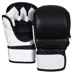 Gants de boxe en PU noir et rose avec fermeture Velcro pour adultes, équipement d'entraînement de sparring - Product Image 4