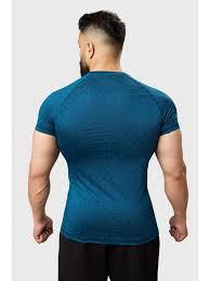 T-shirt homme de haute qualité, tissu bio durable, coupe musclée, vêtements de sport athlétiques, broderie graphique. - Product Image 2