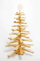 Ensemble de décorations de Noël en bois avec base étoile – Durables, écologiques, pour réunions de famille et fournitures de fête