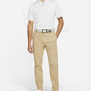 Pantalones Chinos de Uso Diario 100% Algodón para Hombre, Tejido Transpirable, Corte Relajado, Cintura Media, Estilo Casual - Product Image 2