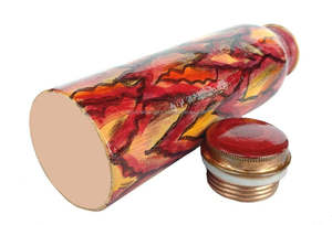 <b>Black</b> Enameled Copper <b>Water</b> <b>Bottle</b> Premium Quality Round Shape Deluxe Design for Hydration for Party Hot Sale - Product Image 6