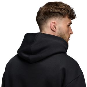 Sudadera con Capucha para Hombre, Diseño Relaxed Fit, Color Negro con Logotipo Dorado, Estilo Casual, Forro Polar, Ropa de Calle para Invierno - Product Image 4