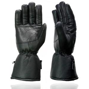 Gants de moto pour homme Samroz Sports - Cuir noir - Product Image 4