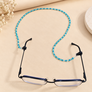 Cadena para Gafas con Cuentas Azules, Correa para el Cuello Ajustable Antideslizante para Uso Diario, Cordón Flexible para Gafas con Patrón Gráfico - Product Image 2