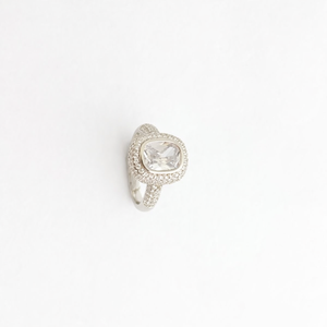 Namivaa <b>Cocktail</b> <b>Ring</b> Vintage Pave Setting Cushion Cut Halo Wedding Party Gift for Women - Product Image 2