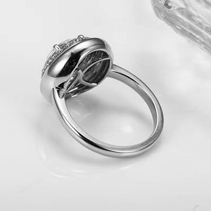 10k 14k White Gold Round Cut Lab Grown Loose <b>Diamond</b> Halo Setting Engagement Bridal wedding Ring <b>Diamond</b> Ring For Her - Product Image 3