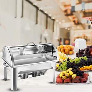 9L Full-Size Roll-Top Stainless Steel Chafing Dish <b>Food</b> <b>Warmer</b> & Warming Holding Equipment - Product Image 3