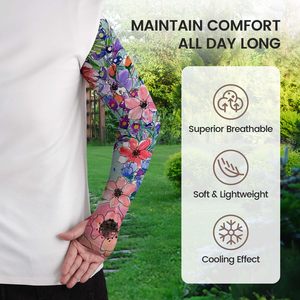 Manchons de bras sportifs souples personnalisables avec protection solaire UV, respirants et anti-transpiration pour les activités sportives en extérieur - Product Image 4