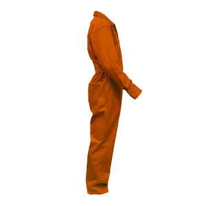 Mono de trabajo de seguridad clásico 100% algodón con mangas largas 7 oz naranja tamaño 3XL - Product Image 4