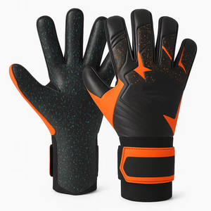 ถุงมือผู้รักษาประตูฟุตบอลกลางแจ้งแบบใหม่สำหรับทุกเพศ  วัสดุ PU ป้องกันนิ้วด้วยยางลาเท็กซ์  ถุงมือผู้รักษาประตูฟุตบอลมืออาชีพสำหรับเยาวชน - Product Image 1