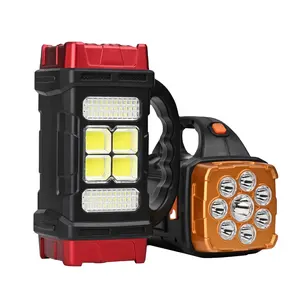 Groothandel Oplaadbare Handheld Led Spotlight Op Zonne-Energie Perfect Zoeklicht Voor Kamperen, Werken En Noodsituaties