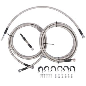 Set di Tubi Carburante in Acciaio Inox Intrecciato Diesel 20832565 Compatibile con GMC Sierra 2500 HD 3500 HD 2004-2010 6.6L V8 DIESEL OHV - Product Image 1