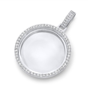 Pendentif Charme Unisexe Classique Solitaire en Diamant Taille Brillant Certifié IGI/GIA Couleur D Plaqué Or Bijoux Fins de Luxe - Product Image 2