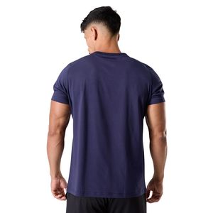 T-shirt de sport pour homme, violet foncé, coton premium, col rond, entraînement, fitness, vêtements de sport décontractés, haut tendance - Product Image 6