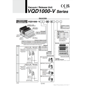 หน่วยปล่อยสุญญากาศอุตสาหกรรม VQD1000-V-06-5M นิวเมติกส์ SMC - Product Image 3
