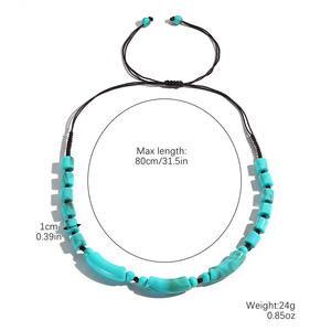 Collier de perles irrégulières en résine faites à la main, multicolores, bijoux de mode, artisanat moulé, pour femmes et filles - Meilleures ventes - Product Image 4
