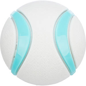 Juguete de pelota para mascotas de 6 cm, blanco con rayas turquesa, para perros y gatos - Product Image 2