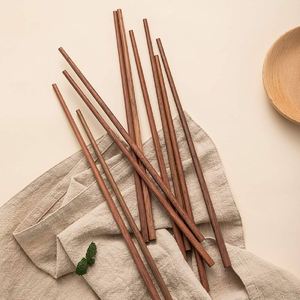 Asian Food Noodles Sushi Sticks <b>Reusable</b> Wood <b>Chopsticks</b> Set On Wooden Chop Sticks Kitchen Restaurant Cutlery Tableware - Product Image 2