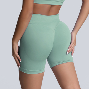 High Waist Solid Color Sporty <b>Compression</b> <b>Shorts</b> for <b>Men</b> Quick Dry Elastic Waist Knitted Canvas Distressed - Product Image 1