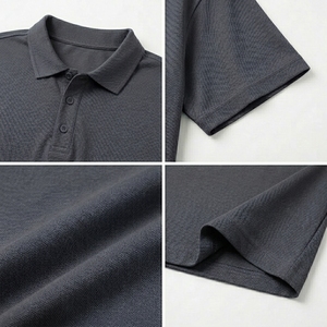 เสื้อเชิ้ตแขนสั้นทรงปกติสำหรับผู้ชาย สีพื้น เรียบง่าย ระบายอากาศได้ดี ผ้าฝ้ายเจอร์ซีย์ ป้องกันรอยยับ เป็นมิตรต่อสิ่งแวดล้อม มีปก - Product Image 6