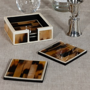 Posavasos Redondos de Cuerno de Búfalo Natural, Hechos a Mano, de Lujo, Resistentes al Aceite, Antideslizantes, Accesorios para Bebidas de Alta Calidad - Product Image 6