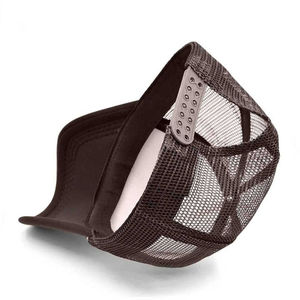 Casquette de camionneur Richardson 112 avec logo brodé personnalisé sur patch en cuir - Casquettes de camionneur avec panneau en mesh - Product Image 6