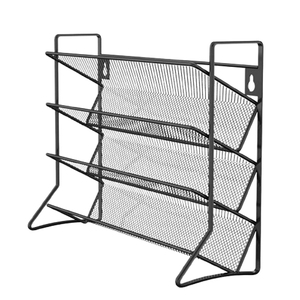 Stainless Steel Metal Set Of 2 Unique Shaped Shinny Polished glass, spice <b>rack</b> <b>Storage</b> Shelve Wall Mounted - Product Image 2