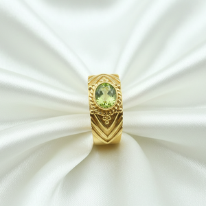 Natural <b>Peridot</b> Silver <b>Ring</b> Handmade 925 Sterling Gold Plated Minimalist Geometric Band Women Fashion Fine Jewelry Gift for Men - Product Image 6