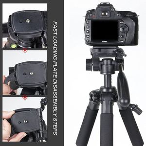Treppiede in Alluminio da 55 Pollici per DSLR, Canon, Nikon, Sony, Smartphone e Telefoni Cellulari - Carico Massimo 5kg - Product Image 6