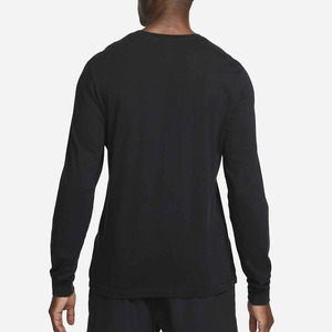 Camiseta de Punto de Manga Corta para Hombre, Cuello Redondo, Corte Regular, Color Sólido, Estilo Casual, Negra, 100% Algodón, Transpirable, Talla Grande - Product Image 2