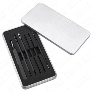 OEM Private Label Acne Extraction Kit with Tweezers Blackhead Whitehead Pimple Remover Tools Custom Color Set - Product Image 3