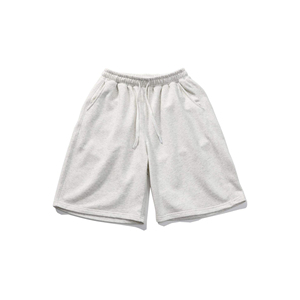 Pantalon large à taille haute en molleton français 340 grammes avec logo personnalisé pour homme, avec short intégré élastique - Product Image 2