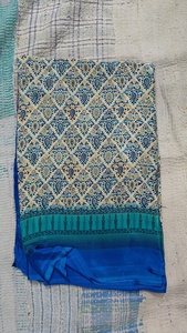 Sari de seda tradicional con dupatta y estampado floral para mujer, estilo informal de India y Pakistán, para todas las estaciones, corte holgado, largo hasta el suelo. - Product Image 5