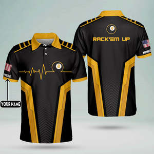Camiseta con Estampado 3D Personalizada OEM para Jugador de Billar, Camisetas Divertidas para Equipo de Billar para Hombre, Torneo de Billar, Snooker, Polo - Product Image 6