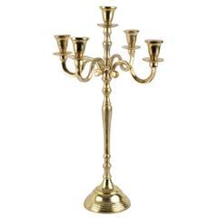 OMKAAR Silver Aluminum Handmade <b>Candelabra</b> with Glass Votives 100cm Model 4810 From Uttar Pradesh for Weddings on Sale - Product Image 6