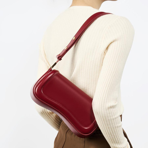 Red Leather Flap <b>Crossbody</b> <b>Bag</b> Minimalist Style Women's Fashion Zipper Closure Daily Use Brown leather <b>crossbody</b> <b>bag</b> Classic - Product Image 1