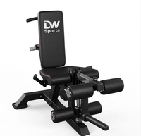 Équipement de musculation DW SPORTS, machine à flexions et extensions des jambes avec banc de musculation réglable, ensemble de barres et poids