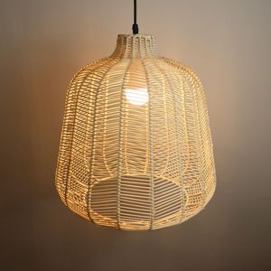 Lámpara Colgante de Mimbre Hecha a Mano de Grado Comercial, Lámpara de Techo Sostenible para Restaurante - Product Image 3