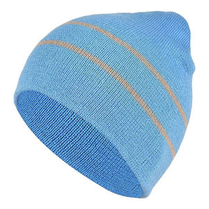 Unisex Color Blocking Beanie Hat Green Blue Knit <b>Winter</b> <b>Cap</b> Casual Adult 56-58CM Acrylic Material - Product Image 1