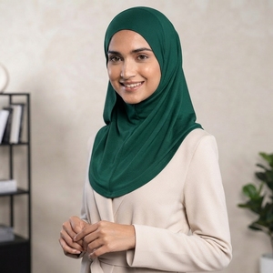 Premium Satin Feel Plain Hijab Scarf <b>Silk</b> Feel <b>Head</b> <b>Wrap</b> Custom OEM ODM Textile Manufacturer - Product Image 2