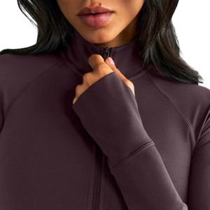 Women's Burgundy Long Sleeve Bodysuit High Neck Fitted Activewear Gym Workout <b>Sports</b> Top Slim Fit Athletic <b>Jumpsuit</b> Custom OEM - Product Image 6